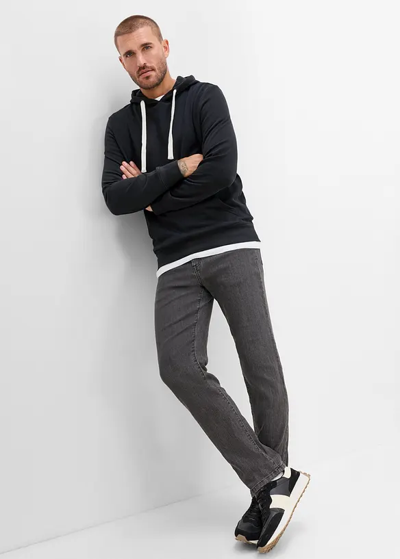 Felpa con cappuccio in puro cotone, bonprix