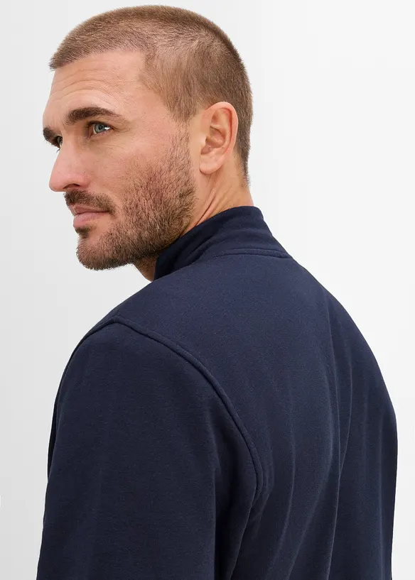 Felpa con zip a collo dritto, bonprix