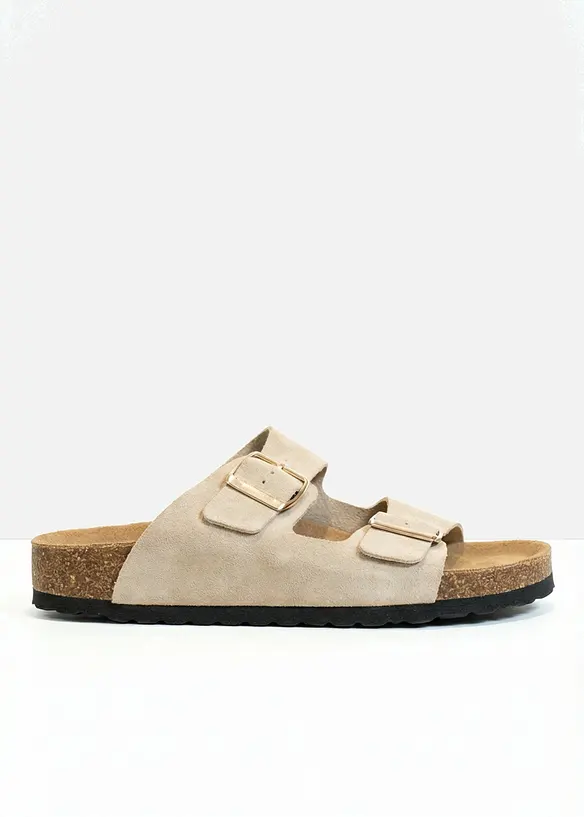 Ciabattine in pelle scamosciata, bonprix