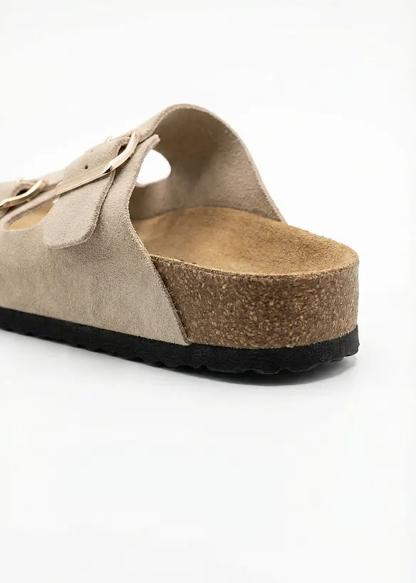Ciabattine in pelle scamosciata, bonprix