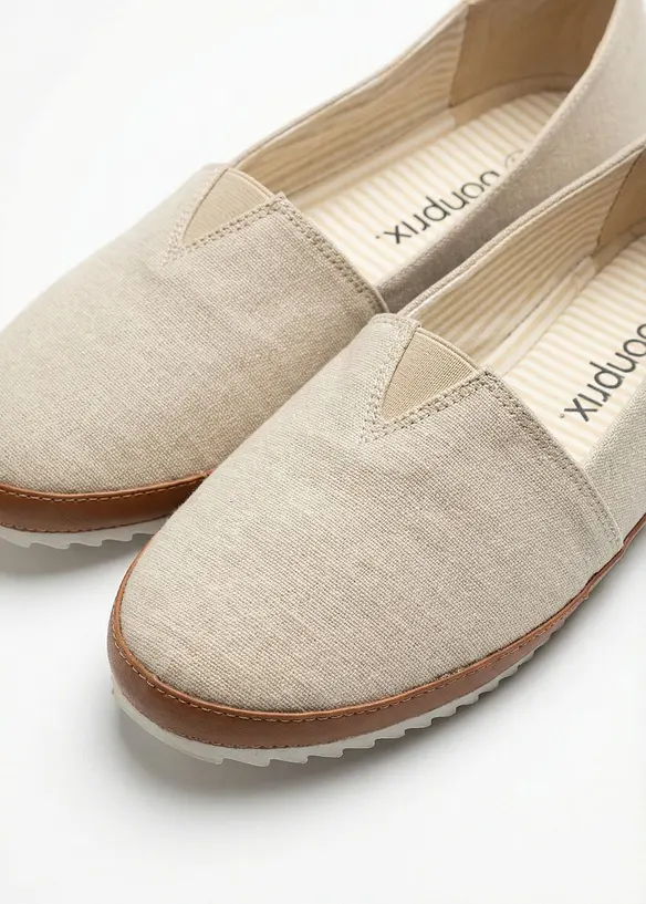 Slip on in tela di cotone, bonprix