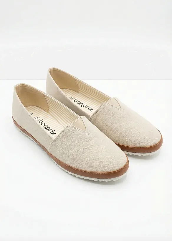 Slip on in tela di cotone, bonprix