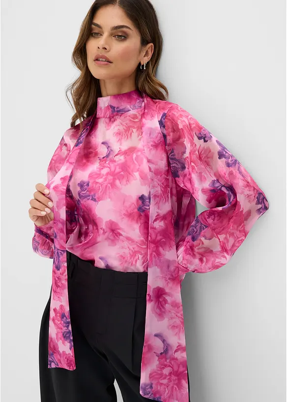 Blusa con fiocco, bonprix
