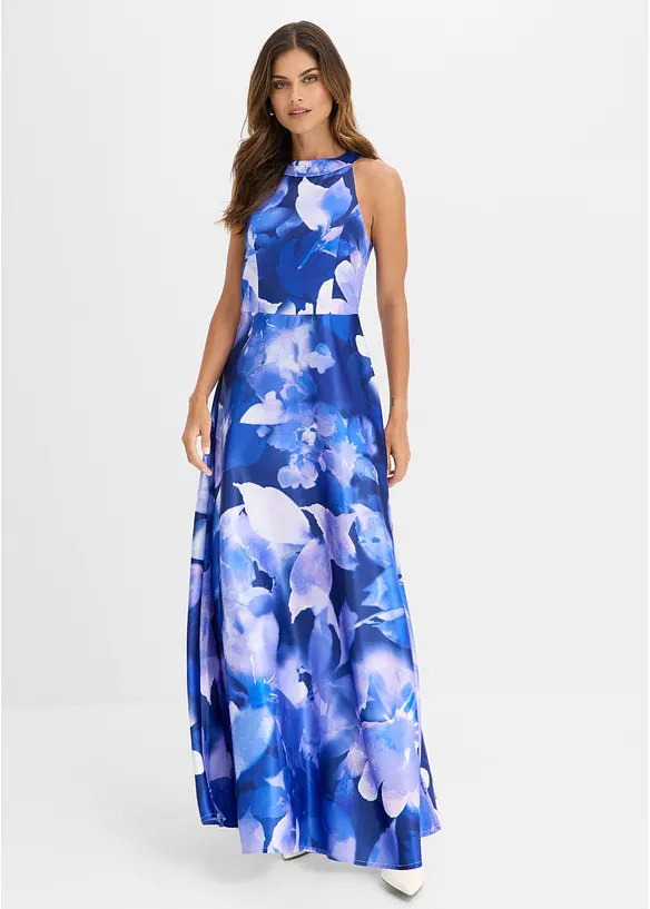 Abito lungo in satin lucido, bonprix