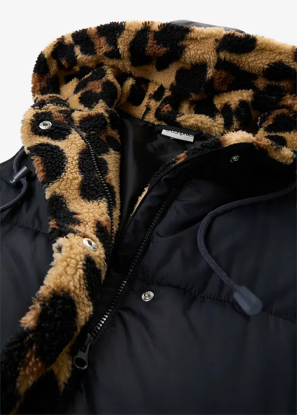 Gilet trapuntato con pile teddy, bonprix