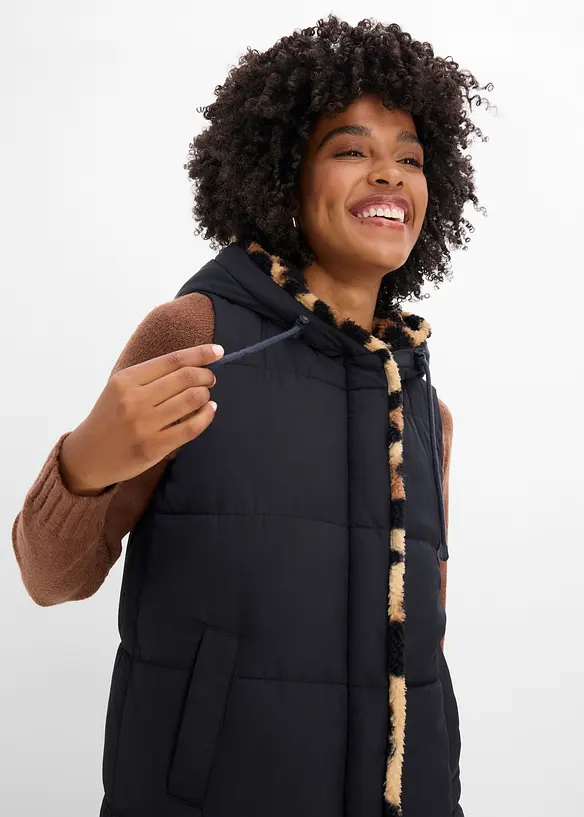 Gilet trapuntato con pile teddy, bonprix