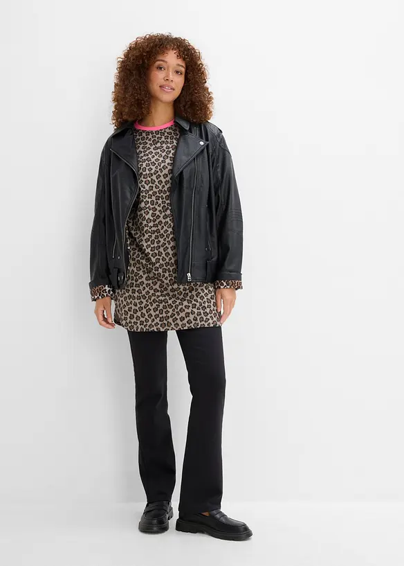 Maglia lunga oversize in puro cotone biologico, bonprix