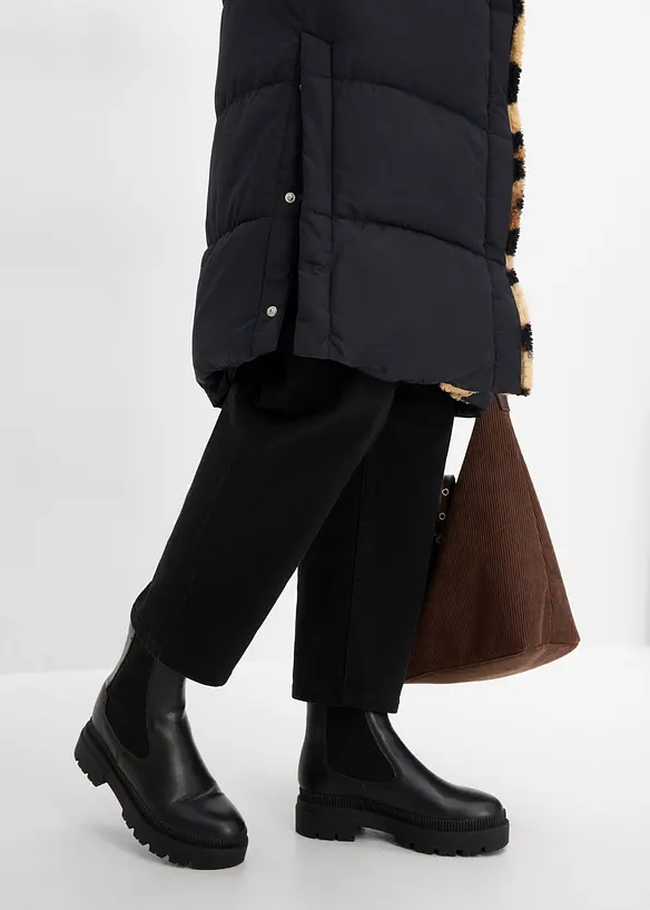 Gilet trapuntato con pile teddy, bonprix