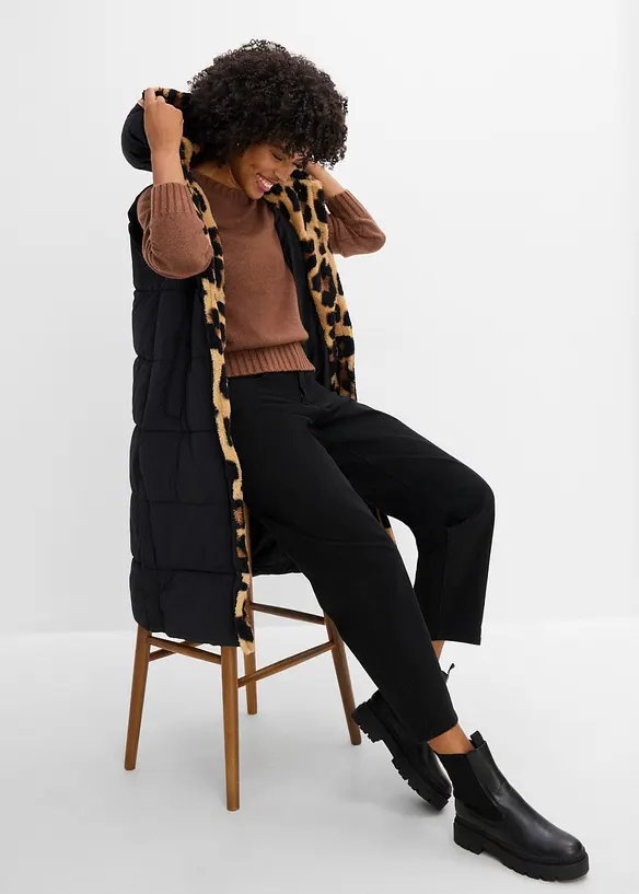 Gilet trapuntato con pile teddy, bonprix