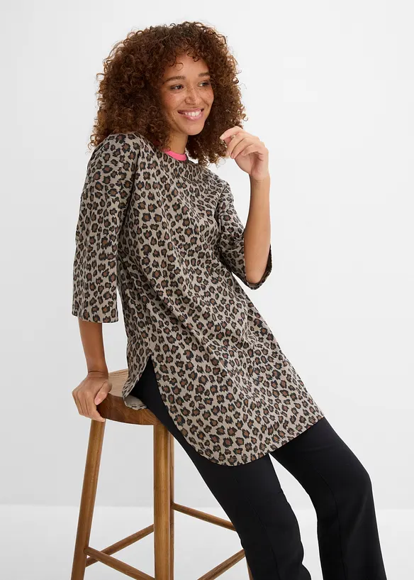 Maglia lunga oversize in puro cotone biologico, bonprix