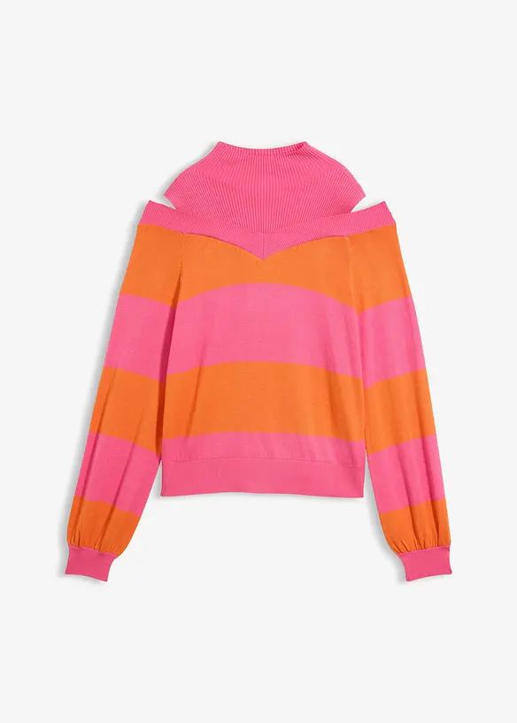 Maglione in filato fine con cut-out sulle spalle, bonprix