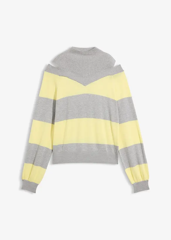 Maglione in filato fine con cut-out sulle spalle, bonprix