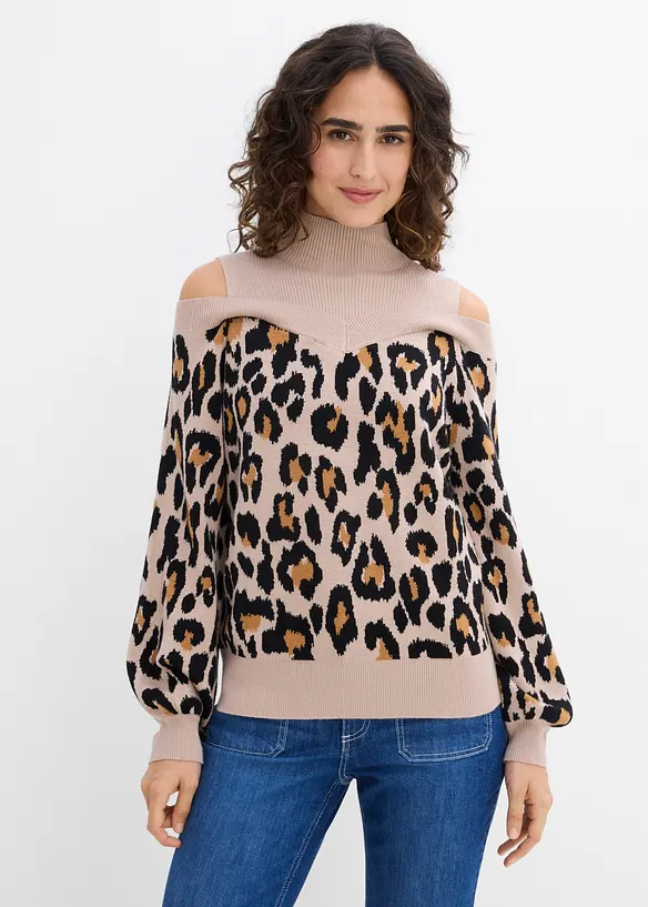 Maglione con cut-out alle spalle, bonprix