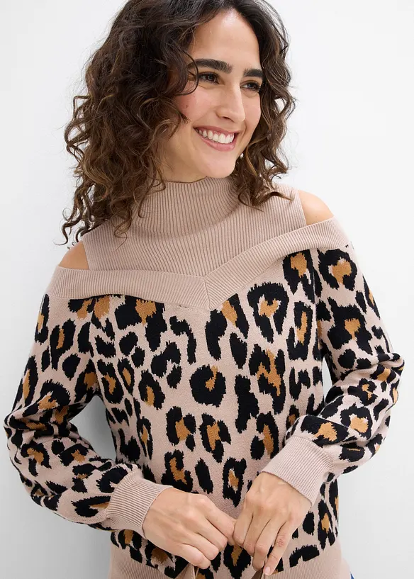 Maglione con cut-out alle spalle, bonprix