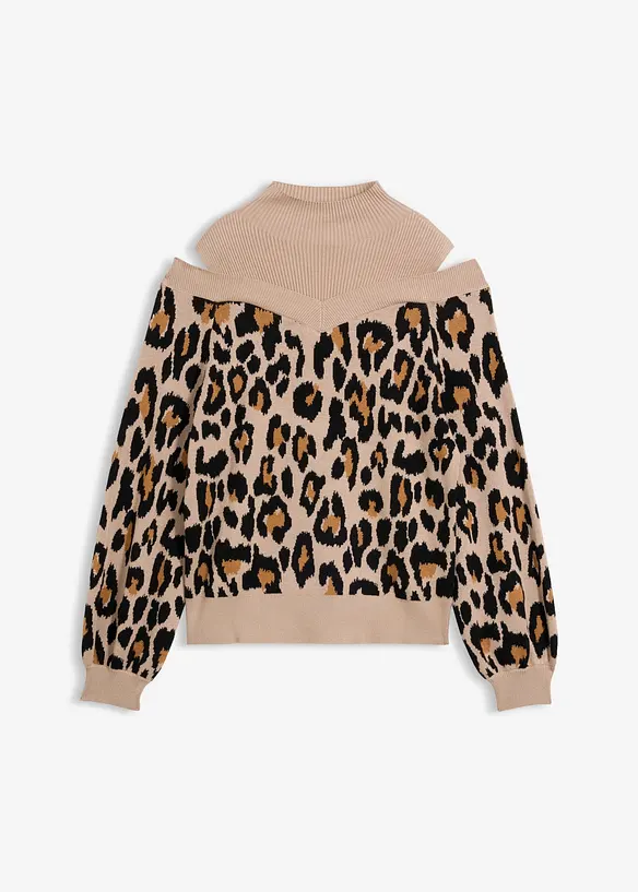 Maglione con cut-out alle spalle, bonprix