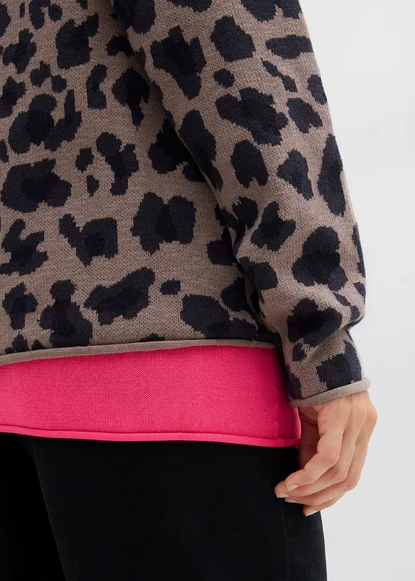 Maglione e top in misto cotone (set 2 pezzi), bonprix