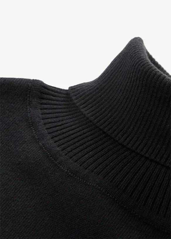 Maglione a collo alto in filato fine, bonprix