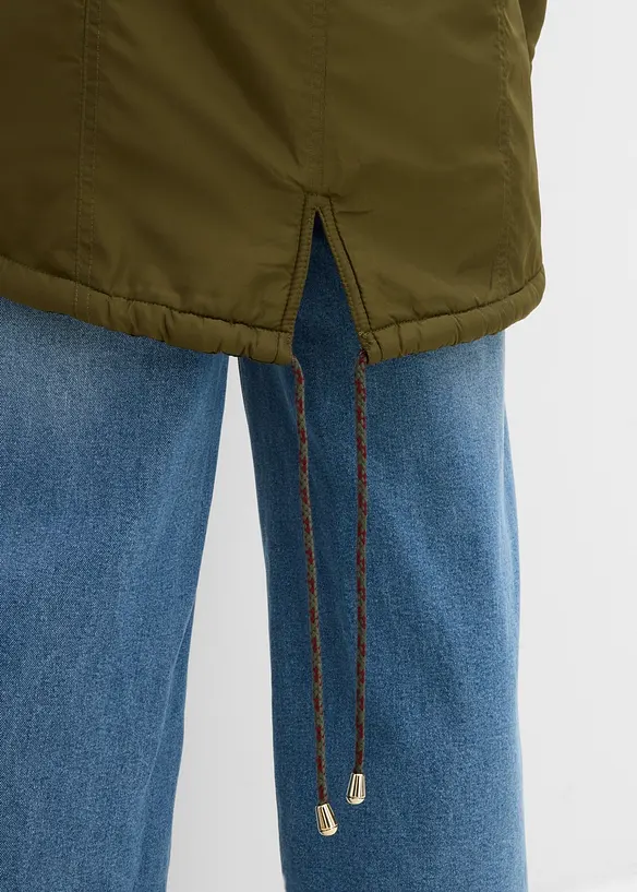 Parka con pile teddy, bonprix