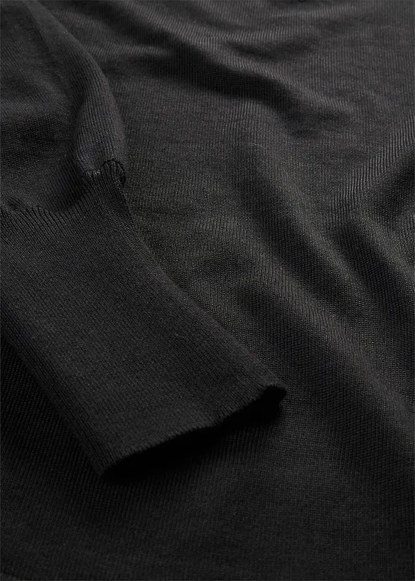 Maglione in filato fine con maniche a palloncino, bonprix