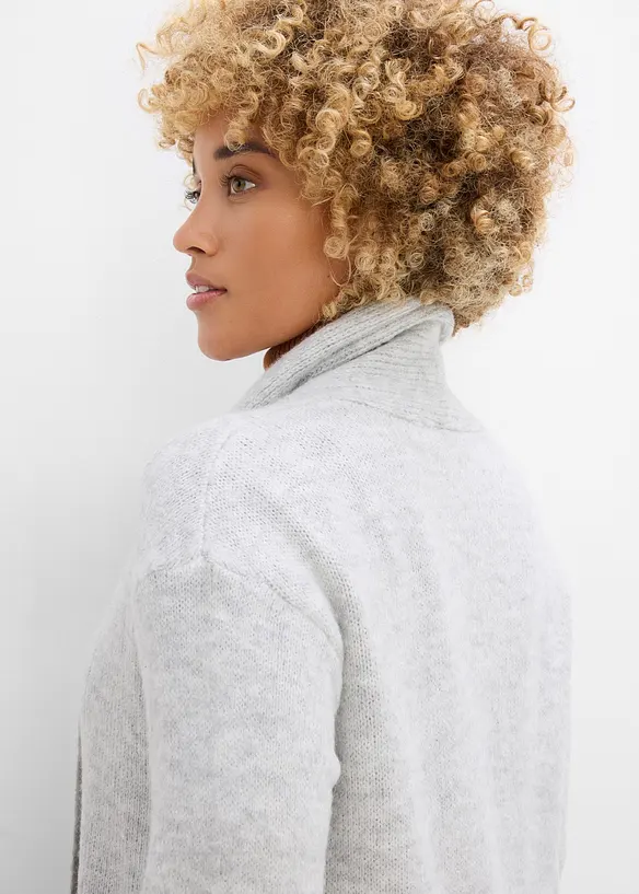 Cardigan lungo con collo a scialle, bonprix