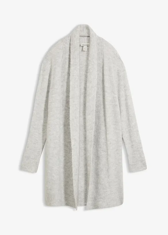 Cardigan lungo con collo a scialle, bonprix