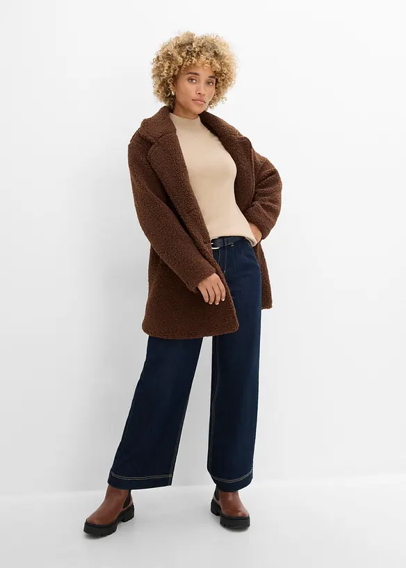 Maglione in filato fine con cotone riciclato, bonprix