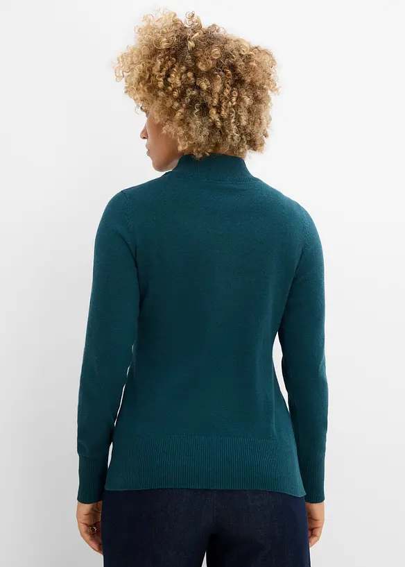Maglione in filato fine con cotone riciclato, bonprix