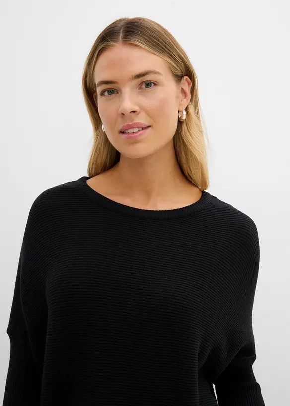 Maglione lungo in misto viscosa, bonprix