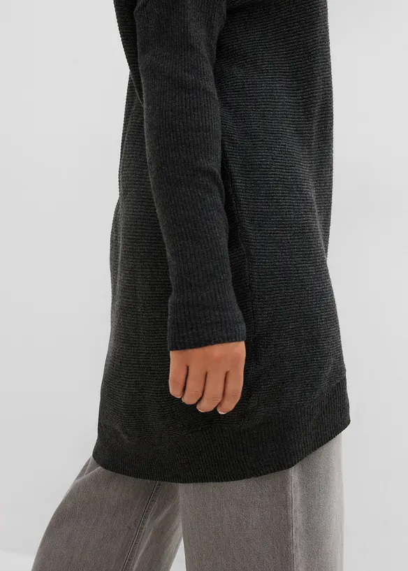 Maglione lungo in misto viscosa, bonprix