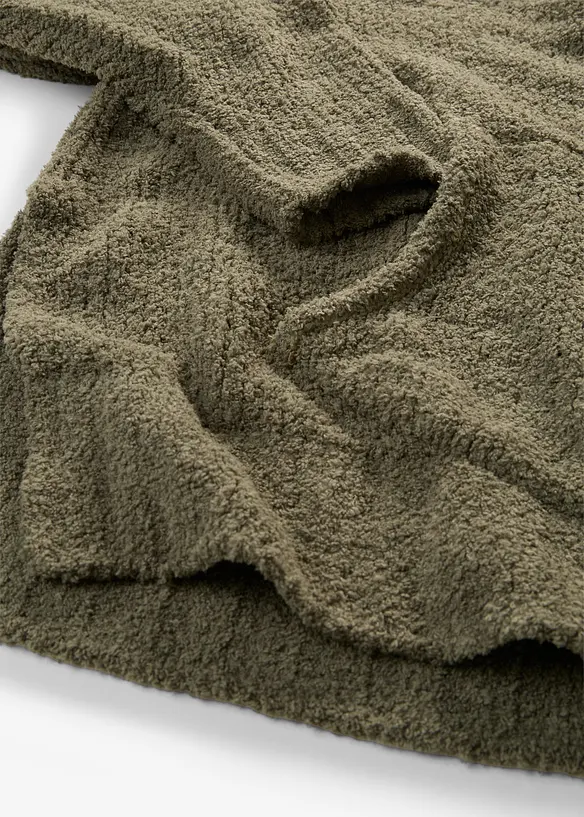 Maglione in pile teddy con cappuccio, bonprix