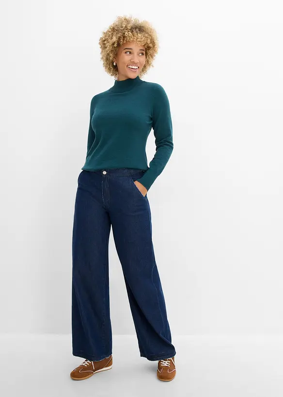 Maglione in filato fine con cotone riciclato, bonprix
