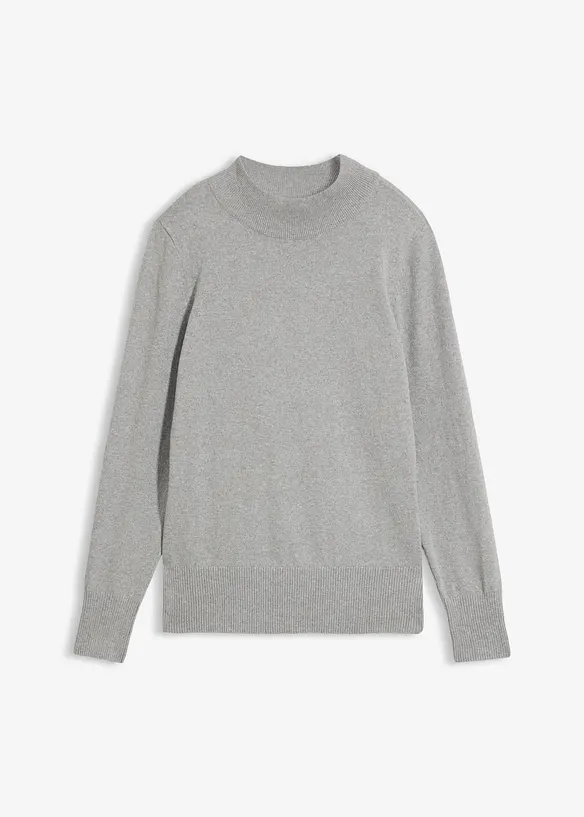 Maglione in filato fine con cotone riciclato, bonprix