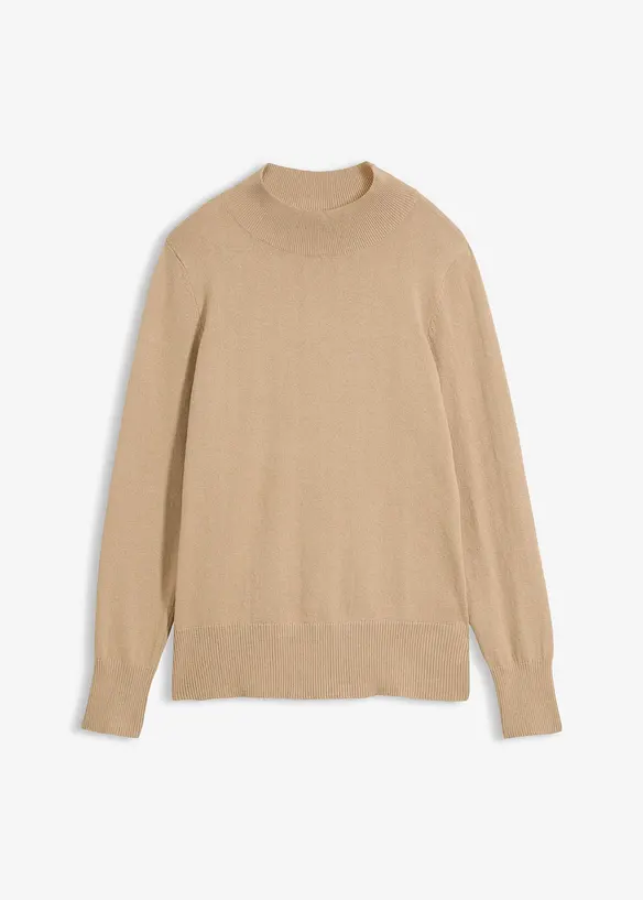Maglione in filato fine con cotone riciclato, bonprix
