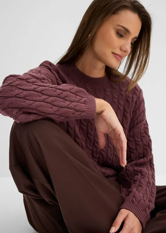 Maglione a trecce, bonprix