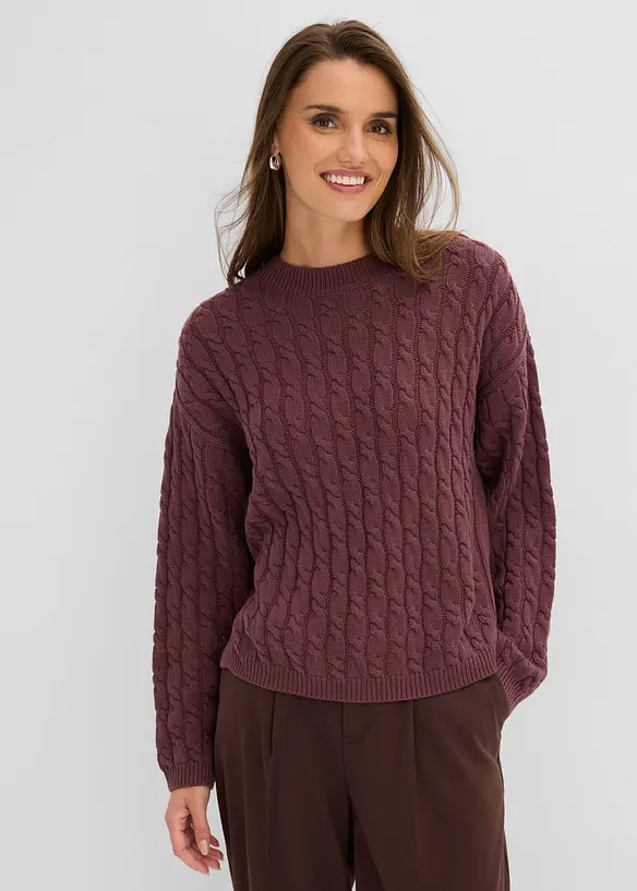 Maglione a trecce, bonprix