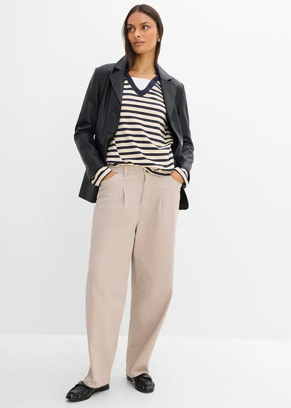 Polo 2 in 1 con scollo a V, bonprix