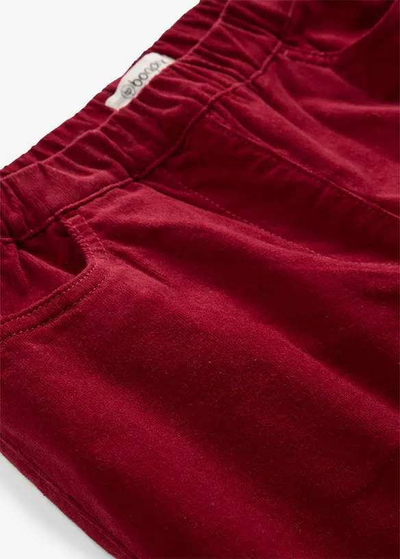 Pantaloni in velluto a coste di misto cotone, vita alta, bonprix
