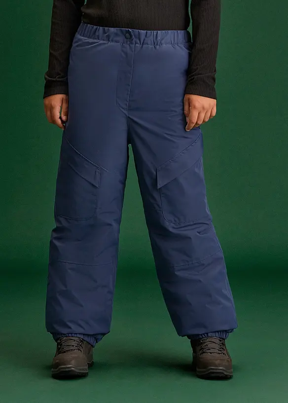 Pantaloni cargo funzionali impermeabili con fodera calda, bonprix