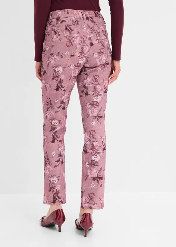 Pantaloni in twill con fantasia a fiori, bonprix