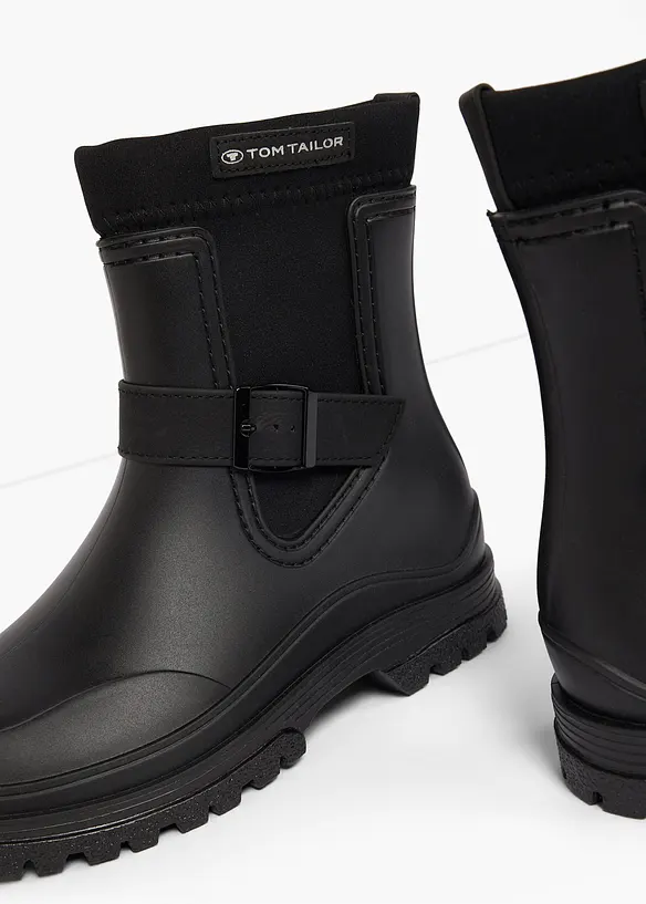 Stivaletti di gomma Tom Tailor con inserto elastico, Tom Tailor