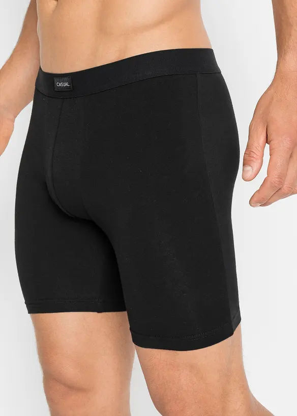 Boxer aderenti lunghi con cotone (pacco da 2), bonprix