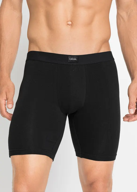 Boxer aderenti lunghi con cotone (pacco da 2), bonprix