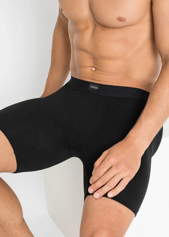 Boxer aderenti lunghi con cotone (pacco da 2), bonprix
