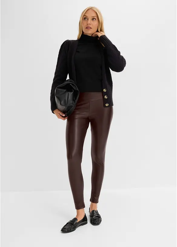 Leggings termici in similpelle, bonprix