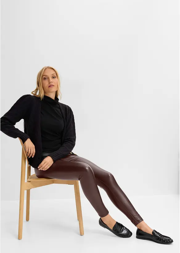 Leggings termici in similpelle, bonprix