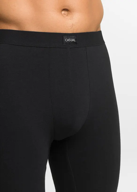 Boxer aderenti lunghi con cotone (pacco da 2), bonprix