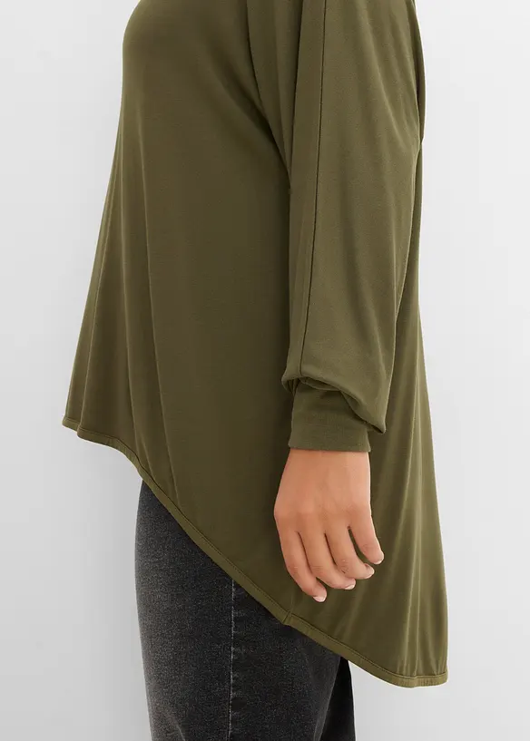 Maglia lunga con top in misto viscosa, bonprix
