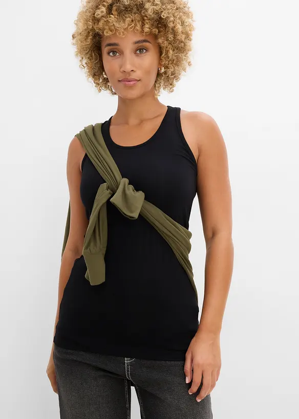 Maglia lunga con top in misto viscosa, bonprix