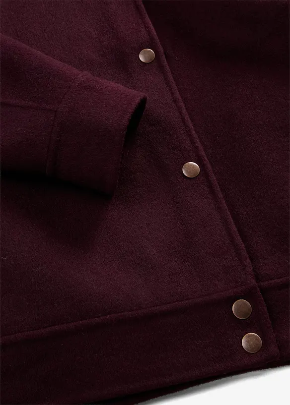 Bomber in misto lana morbido, bonprix