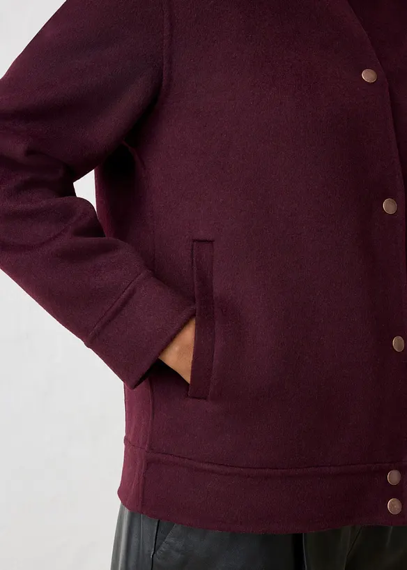 Bomber in misto lana morbido, bonprix